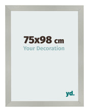Photo Frame 75x98cm Silver Matte MDF Bologna Front Size | Yourdecoration.co.uk