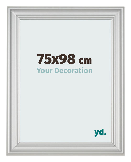 Photo Frame 75x98cm Silver Matte MDF Lazio Front Size | Yourdecoration.co.uk