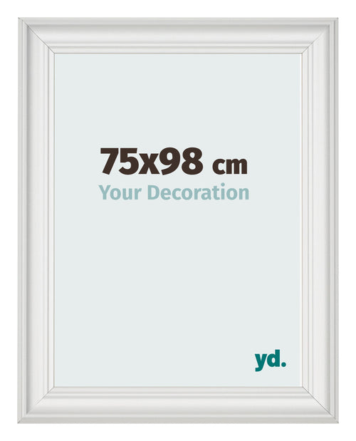 Photo Frame 75x98cm White Swept MDF Lazio Front Size | Yourdecoration.co.uk