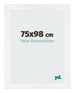 Photo Frame 75x98cm White Vintage MDF Pisa Front Size | Yourdecoration.co.uk