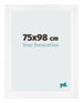 Photo Frame 75x98cm White Vintage MDF Pisa Front Size | Yourdecoration.co.uk
