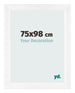 Photo Frame 75x98cm White Vintage MDF Pisa Front Size | Yourdecoration.co.uk