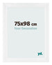Photo Frame 75x98cm White Vintage MDF Pisa Front Size | Yourdecoration.co.uk