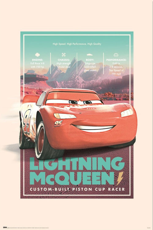 Poster Disney Pixar Cars Vintage 61x91 5cm GPE6041 | Yourdecoration.co.uk