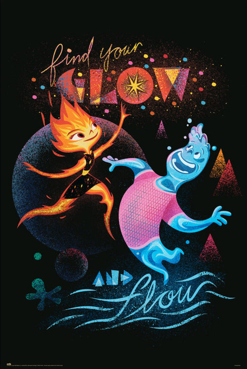 Poster Disney Pixar Elemental Find Your Glow And Flow 61x91.5cm Grupo Erik GPE5800 | Yourdecoration.co.uk