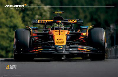 Poster F1 Lando Norris Number 4 91 5x61cm PP2512169 | Yourdecoration.co.uk