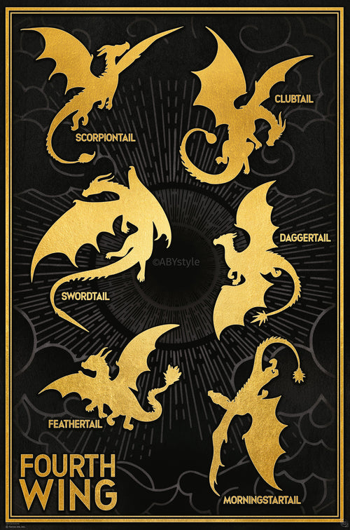 Poster Fourth Wing Dragons 61x91 5cm GBYDCOA048 | Yourdecoration.co.uk