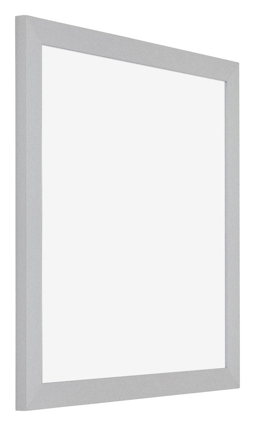 Poster Frame MDF 40x40cm Mat Silver Front Oblique | Yourdecoration.co.uk