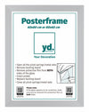 Poster Frame MDF 60x80 Mat Silver Front Size | Yourdecoration.co.uk