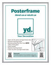 Poster Frame Plastic 30x40cm Silver Front Size | Yourdecoration.co.uk