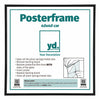 Poster Frame Plastic 40x40cm Black Mat Front Size | Yourdecoration.co.uk