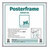 Poster Frame Plastic 40x40cm Silver Front Size | Yourdecoration.co.uk