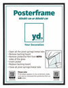 Poster Frame Plastic 60x80cm Black Mat Front Size | Yourdecoration.co.uk