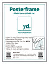 Poster Frame Plastic 60x80cm Silver Front Size | Yourdecoration.co.uk