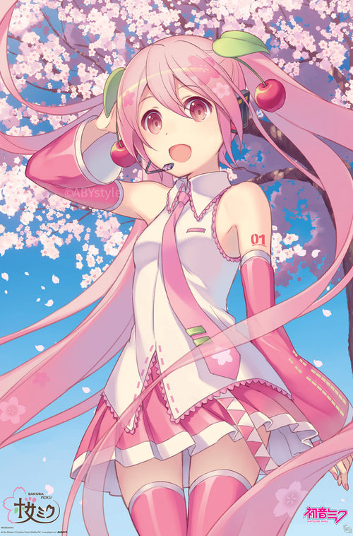 Poster Hatsune Miku Cherry Blossom 91 5x61cm GBYDCOA037 | Yourdecoration.co.uk