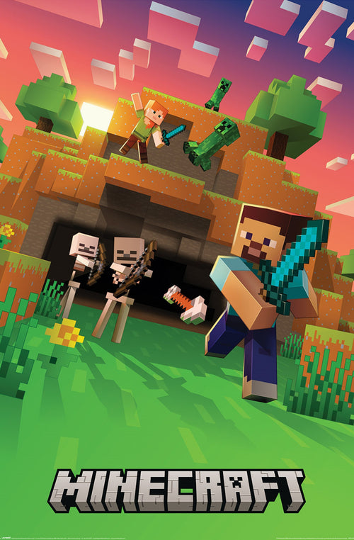 Poster Minecraft Cinematic Skeletons 61x91 5cm PP2512250 | Yourdecoration.co.uk