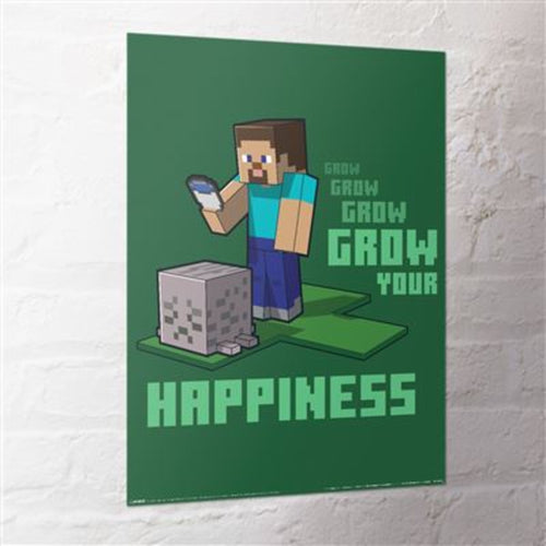 Poster Minecraft Grow Your Happinenss 40x50cm MPP2402265 2 | Yourdecoration.co.uk