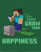 Poster Minecraft Grow Your Happinenss 40x50cm MPP2402265 | Yourdecoration.co.uk