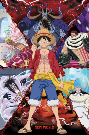 Poster One Piece Luffy Vs New World 91 5x61cm GBYDCO637 | Yourdecoration.co.uk