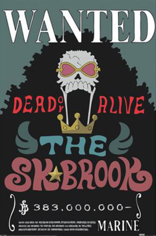 Poster One Piece Wanted Brook 61x91 5cm PP2501061 | Yourdecoration.co.uk