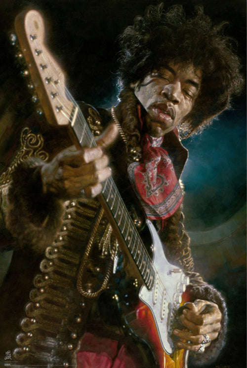 Poster Sebastian Kruger Jimi Hendrix 61x91 5cm GPE6066 | Yourdecoration.co.uk