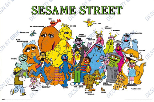 Poster Sesame Street Characters 91 5x61cm GPE6102 | Yourdecoration.co.uk