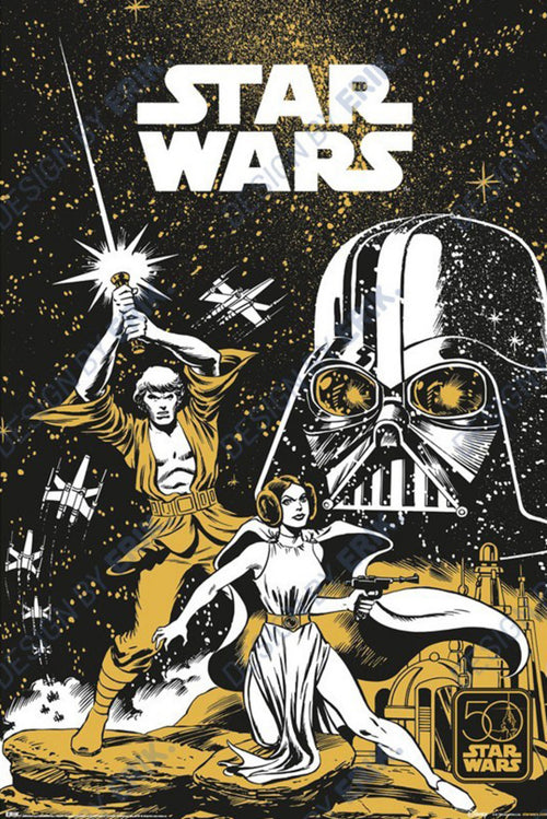 Poster Star Wars 50Th Anniversary 61x91 5cm GPE6088 | Yourdecoration.co.uk