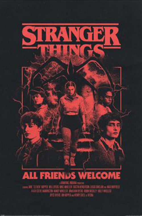 Poster Stranger Things 5 All Friends Welcome 61x91 5cm PP2500890 | Yourdecoration.co.uk
