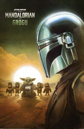 Poster The Mandalorian And Grogu Sunset 61x91 5cm PP2512118 | Yourdecoration.co.uk