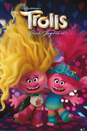 Poster Trolls Band Togehter Viva and Poppy 61x91 5cm Pyramid PP35191 | Yourdecoration.co.uk