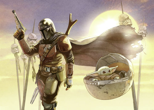 Star Wars The Mandalorian and Grogu Mission Wall Mural DX7 182 | Yourdecoration.co.uk