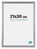 Tucson Aluminium Photo Frame 21x30cm Silver Brushed Front Size | Yourdecoration.co.uk