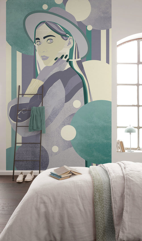 Wall Mural Woman Hat Color 150x250cm Komar FLX3 062 Interior | Yourdecoration.co.uk