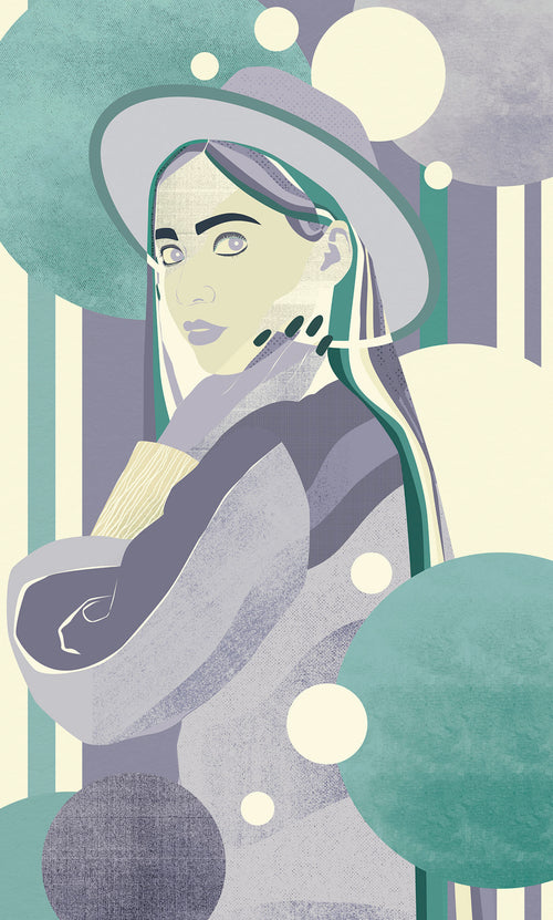 Wall Mural Woman Hat Color 150x250cm Komar FLX3 062 | Yourdecoration.co.uk
