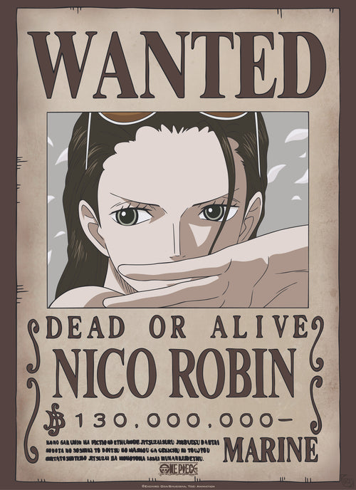 Abystyle Gbydco234 One Piece Wanted Nico Robin Poster 38x52cm | Yourdecoration.co.uk