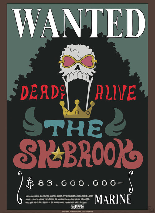 Abystyle Gbydco236 One Piece Wanted Brook Poster 38x52cm | Yourdecoration.co.uk