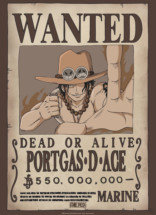 Abystyle Gbydco258 One Piece Wanted Ace Poster 38x52cm | Yourdecoration.co.uk
