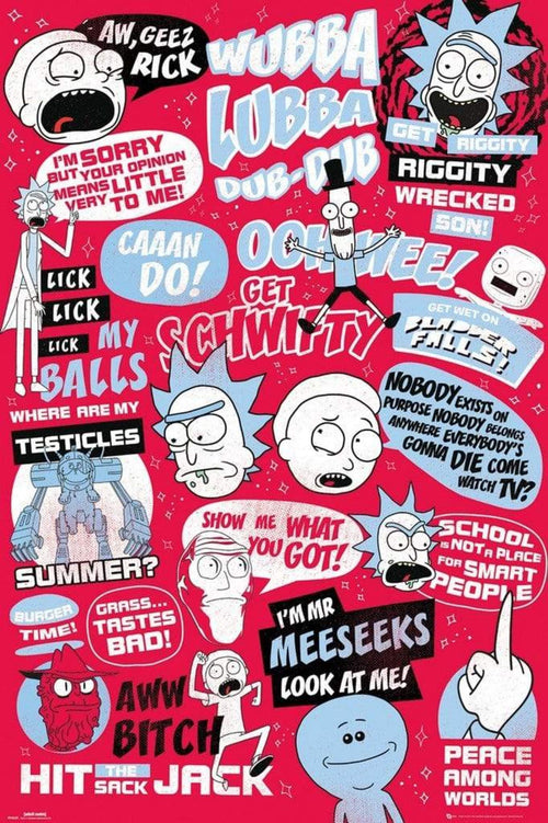 GBeye Rick and Morty Quotes Poster 61x91,5cm | Yourdecoration.co.uk