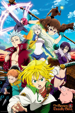 Gbeye GBYDCO026 The Seven Deadly Sins S3 Meliodas And Sins Poster 61x 91-5cm | Yourdecoration.co.uk