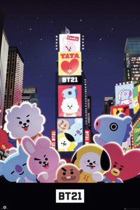 GBeye BT21 Times Square Poster 61x91,5cm | Yourdecoration.co.uk