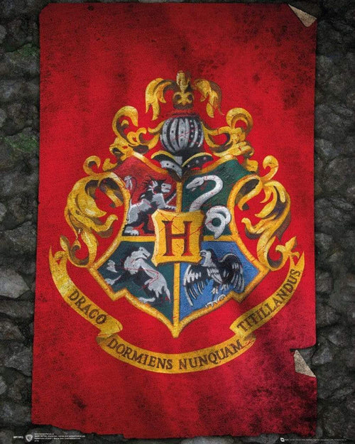 GBeye Harry Potter Hogwarts Flag Poster 40x50cm | Yourdecoration.co.uk