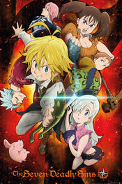 Gbeye The Seven Deadly Sins Key Art 1 Poster 61X91 5cm | Yourdecoration.co.uk