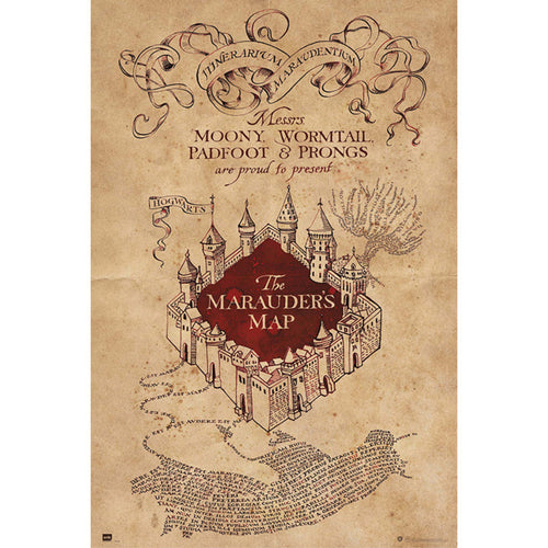 Grupo Erik GPE5159 Harry Potter The Marauders Map Poster 61X91,5cm | Yourdecoration.co.uk