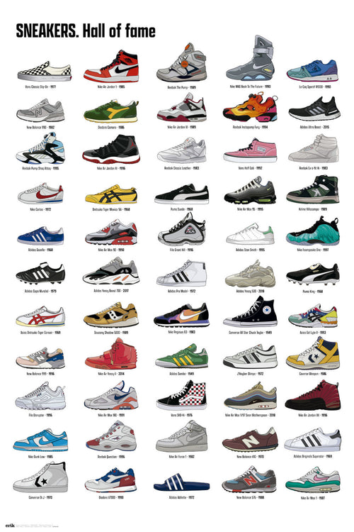 Grupo Erik GPE5534 Sneakers Hall Of Fame Poster 61X91,5cm | Yourdecoration.co.uk