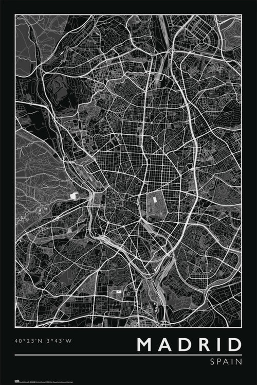 grupo erik gpe5635 madrid city map poster 61x91.5cm | Yourdecoration.co.uk
