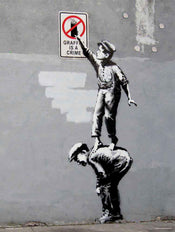 Grupo Erik Brandalised Grafitti Is A Crime Art Print 30x40cm | Yourdecoration.co.uk