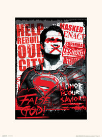 Grupo Erik Dc Batman V Superman Superman False God Art Print 30x40cm | Yourdecoration.co.uk