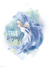 Grupo Erik Disney Frozen Ii Elsa And Horse True To Myself Art Print 30x40cm | Yourdecoration.co.uk