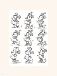 Grupo Erik Disney Minnie Sketch Art Print 30x40cm | Yourdecoration.co.uk