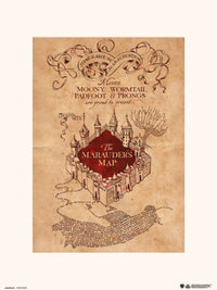 Grupo Erik Harry Potter The Marauders Map Art Print 30x40cm | Yourdecoration.co.uk